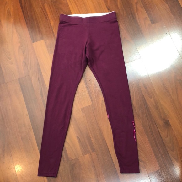 SOLD Nike Leg A See High Waisted Leggings Size Small Burgundy Pink - Picture 3 of 8